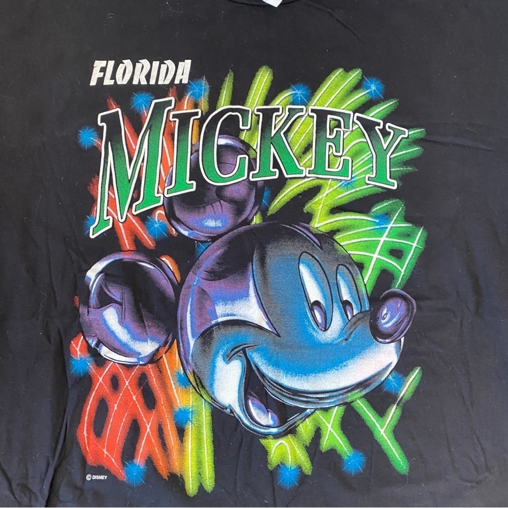 Vintage Disney Mickey Mouse Rainbow Florida Graphic Tee - Picture 2 of 3